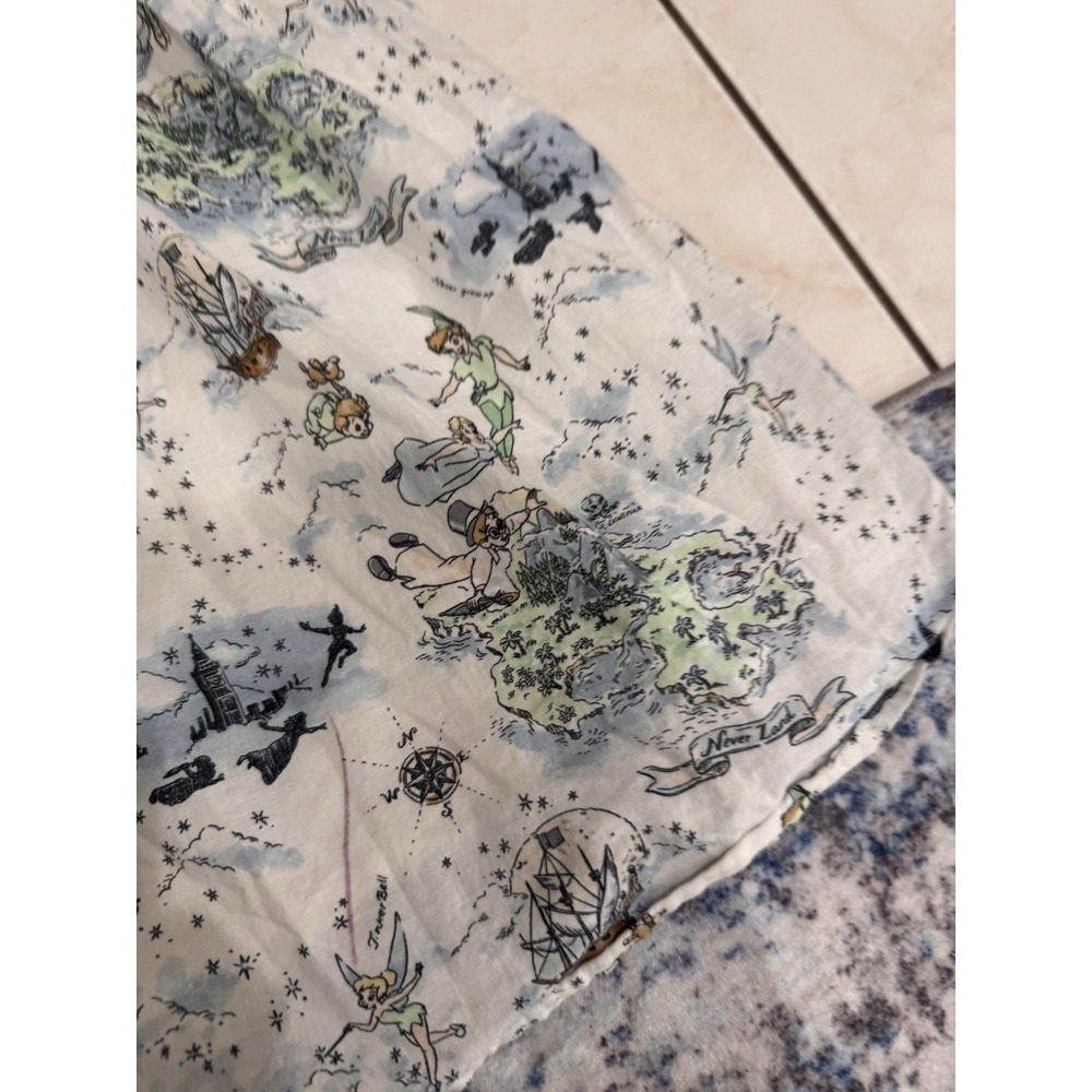 Disney Janie and Jack Girls Size 7 Dress Tinker Bell Fairy Print Puff Sleeves - Picture 6 of 11